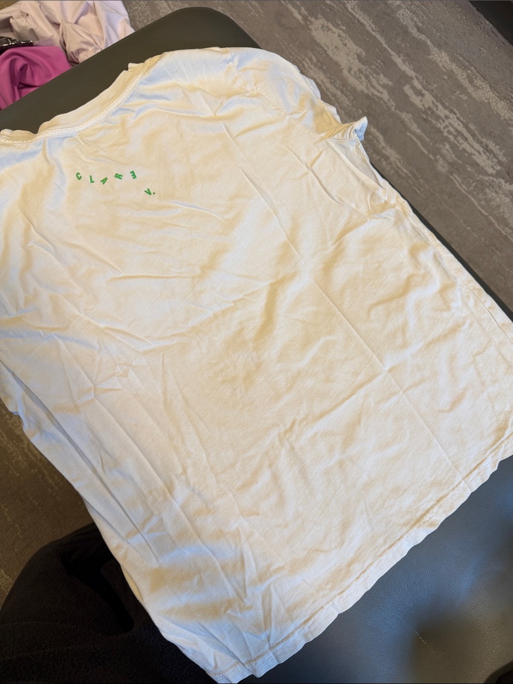 Clare V Kids White Tee with Light Green Banana Graphic - Picture 4 of 4